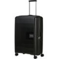 Hartschalen-Trolley AMERICAN TOURISTER "AEROSTEP, 77 cm, mit Volumenerweiterung", Gr. B/H/T: 50cm x 77cm x 29cm 101,5 l, schwarz, Polypropylen, unifarben, gestreift, Basic, Koffer, Reisekoffer Hartschalenkoffer Koffer für Flugreisen TSA-Zahlenschloss