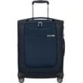 Weichgepäck-Trolley SAMSONITE "D'LITE", Gr. B/H/T: 40cm x 55cm x 22cm, blau (midnight blau), Nylon, Strukturmuster, klassisch, Koffer, Hartschalen-Koffer Reisekoffer TSA-Zahlenschloss im klassischen Design