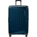 Hartschalen-Trolley SAMSONITE "NUON, 81 cm", Gr. B/H/T: 53cm x 81cm x 31cm 125 l, blau (metallic dunkelblau), unifarben, festlich, Koffer, Reisekoffer Großer Koffer TSA-Zahlenschloss mit Volumenerweiterung