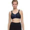 Sport-BH TRIACTION BY TRIUMPH "Triaction Energy Lite N EX", Damen, Gr. 90, Cup D, schwarz, Single Jersey, Obermaterial: 45% Polyamid, 41% Polyester, 14% Elasthan, unifarben, gemustert, sportlich, BHs, atmungsaktiv und extremer Halt