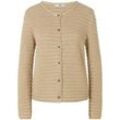 Strickjacke Rundhals-­Ausschnitt Peter Hahn beige, 40