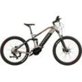 E-Bike TOTEM "Carry Pro" Gr. 51, grau (grau, schwarz), E-Bikes, 51cm, 27,5 Zoll (69,85cm), Pedelec, Elektrofahrrad für Damen u. Herren