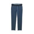 TOM TAILOR Herren Travis Slim Chino mit Gürtel, blau, Uni, Gr. 32/36