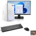 CSL Gaming-PC-Komplettsystem "Sprint V28127", F (A-G), weiß, Microsoft Windows 11 Home (64 Bit), 16 GB RAM 1000 GB SSD, Computer-Komplettsysteme