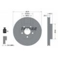 TEXTAR Bremsscheibe PRO+ vorne rechts links innenbelüftet 278mm für MAZDA (CHANGAN) FORD VOLVO 7M511125FA AV611125BB AV611125BA 92141205