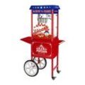 Popcornmaschine mit Wagen - 1600 W - 5 kg/h - USA-Design - rot - Royal Catering RCPW-16.1