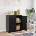 Aktenschrank 79X40X90 Cm Stahl | Farbe: Schwarz