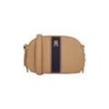 Umhängetasche TOMMY HILFIGER "TH LEGACY CAMERA BAG", Damen, Gr. B/H/T: 22cm x 13cm x 6cm, beige (safari canvas), Lederimitat, Taschen, Reise, Freizeittasche, Damen Mini Bag mit Umhängeriemen