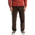 Stoffhose QUIKSILVER "Taxer Regular Cord", Herren, Gr. L, braun (turkish coffee), [Hauptstoff] 100% Baumwolle, Hosen