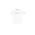 T-Shirt ALPHA INDUSTRIES "Alpha Industries Men - T-Shirts Alpha Label T", Herren, Gr. L, weiß, Obermaterial: 100% Baumwolle, Kurzarm, Shirts