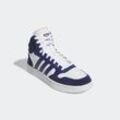 Sneaker ADIDAS SPORTSWEAR "HOOPS 3 MID LIFESTYLE BASKETBALL CLASSIC VINTAGE", Gr. 42,5, blau (cloud weiß, dunkelblau, dunkelblau), Synthetik, Leder, sportlich, Schuhe