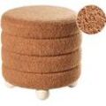 Pouf CHILLY Goldbraun Webpelz 42 cm 42 cm