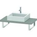 Duravit L-Cube Konsole LC100C00707 Stärke 4.5 cm, betongrau matt, für Aufsatzbecken, variabel