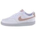 Sneaker NIKE SPORTSWEAR "COURT VISION LOW NEXT NATURE", Gr. 37,5, rosa (weiß, pink, oxford), Synthetik, sportlich, Schuhe Sneaker low Skaterschuh, Design auf den Spuren des Air Force 1