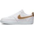 Sneaker NIKE SPORTSWEAR "COURT VISION LOW NEXT NATURE", Gr. 37,5, gold (weiß, metallic, gold, weiß), Synthetik, sportlich, Schuhe Sneaker low Skaterschuh, Design auf den Spuren des Air Force 1, Topseller