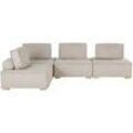 Modul Ecksofa TIBRO Stoff Helles Beige 4-Sitzer Rechtsseitig