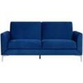 3-Sitzer Sofa Samtstoff marineblau FENES