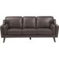 3-Sitzer Sofa Kunstleder braun LOKKA