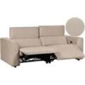 2-Sitzer Sofa Cord sandbeige USB-Port elektrisch verstellbar ULVEN