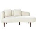 Chaiselongue Samtstoff creme linksseitig CHAUMONT