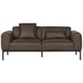 2-Sitzer Sofa Kunstleder dunkelbraun MALMOS