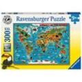 Ravensburger XXL Tiere rund um die Welt Puzzle, 300 Teile