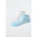 SCHIESSER Socken Sneaker Stay Fresh 2er-Pack Blümchen creme/ hellblau - Fashion 35/38 female