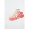 SCHIESSER Socken Sneaker Stay Fresh 2er-Pack Blümchen creme/ rosé- Fashion 39/42 female