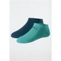 SCHIESSER Sneakersocken Stay Fresh 2er-Pack blau/grün - Fashion 39/42 male