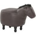 Hocker HORSE Dunkelbraun Kunstleder