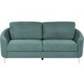 3-Sitzer Sofa Polsterbezug mintgrün / gold TROSA