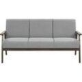 3-Sitzer Sofa grau Retro-Design ASNES