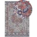 Teppich mehrfarbig orientalisches Muster 140 x 200 cm Kurzflor KORGAN