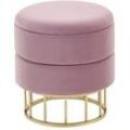 Pouf mit Stauraum ELGIN Rosa Samtstoff 37 cm 37 cm