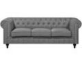 3-Sitzer Sofa Polsterbezug hellgrau CHESTERFIELD groß