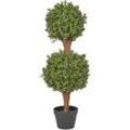 Kunstpflanze BUXUS BALL TREE 92 cm Grün