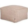 Oudoor Pouf goldbraun / weiß 50 x 50 x 30 cm ZAHRI