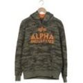 Alpha industries Damen Kapuzenpullover, grün, Gr. 38