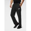 Jogginghose PUMA "ESS LOGO PANTS TR OP SRL", Herren, Gr. S, N-Gr, schwarz (puma schwarz), Sweatware, Obermaterial: 68% Baumwolle, 32% Polyester, unifarben, sportlich, regular fit normal, Hosen, Sweathose