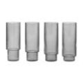 Ferm Living - Ripple Longdrink-Gläser, smoked grey (4er-Set)