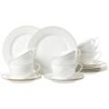 Ritzenhoff Breker Kaffeeservice Isabella , Beige , Keramik , 18-teilig , Ornament , Essen & Trinken, Geschirr, Geschirr-Sets, Kaffeeservice