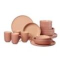 Ritzenhoff Breker Kombiservice Jasper , Terracotta , Keramik , 16-teilig , 385 ml , 39x34x41 cm , Essen & Trinken, Geschirr, Geschirr-Sets,