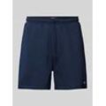 Regular Fit Sweat Shorts aus Baumwoll-Mix mit Logo-Stitching