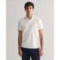 Poloshirt GANT "TIPPING SS PIQUE POLO", Herren, Gr. M, weiß, Jersey, Obermaterial: 100% Baumwolle, casual, Kurzarm, Shirts