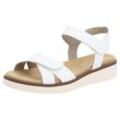 Riemchensandale REMONTE, Damen, Gr. 37, weiß, Leder, unifarben, casual, Schuhe, Plateau, Sommerschuh, Sandalette mit Lite ´n Soft Ausstattung