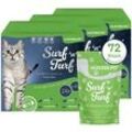 72 x 85 g Lecker.Pet® Surf'n'Turf Pouches Katzenfutter in feiner Sauce Nassfutter - 4 Sorten Multipack