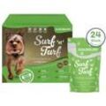 24 x 150 g Lecker.Pet® Surf'n'Turf Pouches Hundefutter Nassfutter - 4 Sorten Multipack