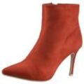 Stiefelette ANISTON SHOES, Damen, Gr. 41, orange (rostrot), Velourslederimitat, elegant, Schuhe High Heel Stiefelette Ankleboots, Ankleboots in spitzer Form - NEUE KOLLEKTION