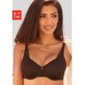 Minimizer-BH LASCANA, Damen, Gr. 100, Cup D, schwarz, Microtouch, Spitze, Spacer, Obermaterial: 87% Polyamid, 13% Elasthan, feminin, BHs, mit Spacer-Schalen und Bügel, Basic Dessous