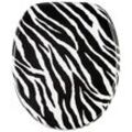 WCShop24 WC-Sitz mit Absenkautomatik Zebra Look - Premium Toilettendeckel direkt vom Hersteller